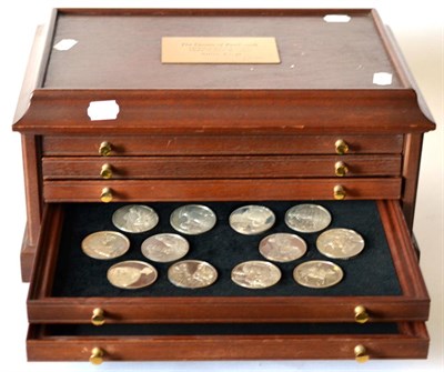 Lot 341 - The Genius of Rembrandt' a set of 50 x hallmarked sterling silver proof medals depicting 50...