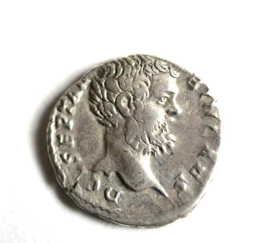 Lot 19 - Roman Imperial: Clodius Albinus Silver Denarius, as Caesar under Septimius Severus (AD 193 -...
