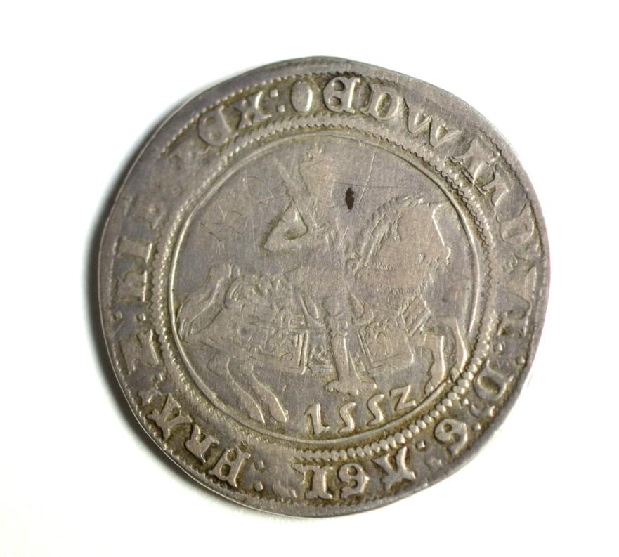 Lot 34 - Edward VI Halfcrown 1552, fine silver issue, MM tun; obv. EDWARD VI D G AGL FRA Z HIB REX...
