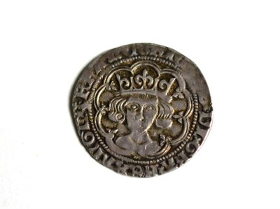 Lot 42 - Richard III Groat, London Mint, MM halved sun & rose, pellet below bust; flat spots in legends...