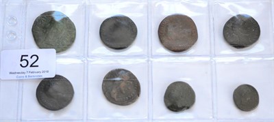 Lot 52 - Roman Imperial: 8 x Copper & Bronze Coins comprising: Divus Augustus copper as (issue of...