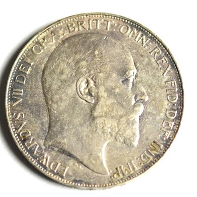 Lot 68 - Edward VII Crown 1902, minor contact marks/hairlines, toned with underlying lustre, AEF