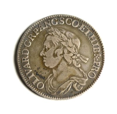 Lot 70 - Oliver Cromwell Halfcrown 1658, obv. draped bust, rev. crowned shield; trivial obv contact...