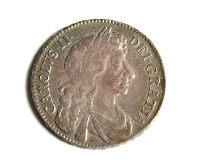 Lot 71 - Charles II Halfcrown 1677 V.NONO, fourth draped bust, good edge with bold edge lettering,...