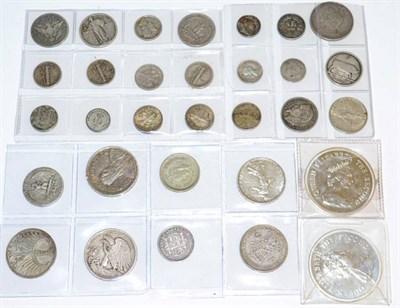 Lot 88 - 31 x Foreign Silver Coins (wt 218g) including Tuvalu 2 x 10 dollars 1979 'First Anniversary of...
