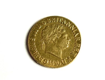 Lot 115 - George III Sovereign 1820, closed 2, discolouration in edge milling  at 5, 6 & 7 o'clock (ex-mount)