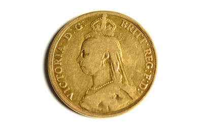 Lot 120 - Victoria Gold £2 1887, 15.35g, VG