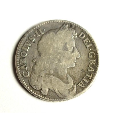 Lot 131 - Charles II Halfcrown 1676 V.OCTAVO, fourth draped bust, obv flecking & faint hairlines, good...