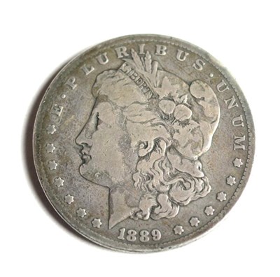 Lot 142 - USA Silver Dollar 1889cc, Carson City Mint, small rev edge bump at 5 o'clock, minor contact...