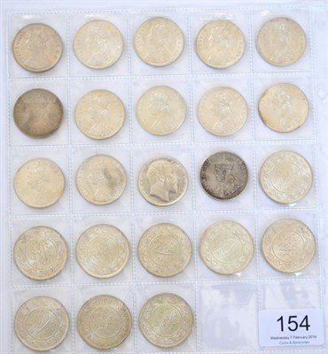 Lot 154 - British India, 14 x Silver Rupees comprising: Victoria: 1862, 1878, 1885(x2), 1887, 1888, 1889(x2)