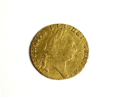 Lot 180 - George III Half Guinea 1793, fifth laureate head, 'spade rev, a few faint hairlines both sides...