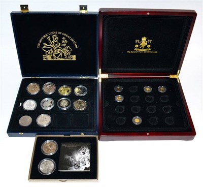 Lot 206 - Miscellaneous Lot including: 5 x miniature gold proof coins: Australia 4 dollars 2005, Canada...