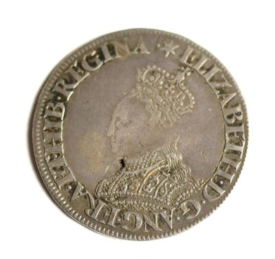 Lot 215 - Elizabeth I, Milled Shilling, without rose or date, MM star, intermediate size flan (30mm),...