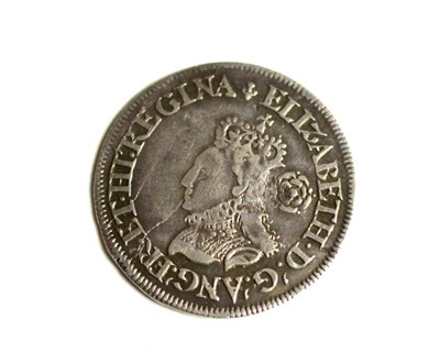 Lot 217 - Elizabeth I Milled Sixpence 1568, MM lis, small bust with rose behind; obv. lightly creased...