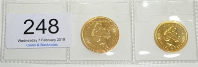 Lot 248 - Elizabeth II Sovereign 2002 & Half Sovereign 2002 both shield rev by Timothy Noad, BU