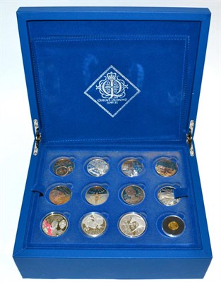 Lot 253 - Miscellaneous Silver Coins comprising: 11 x proof crowns & crown-size coins commemorating the...