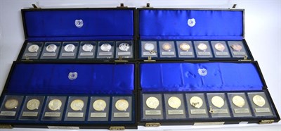 Lot 270 - Britannia Commemorative Society, the First 24 x  Silver Proof medals in a series depicting...