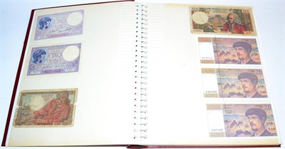 Lot 275 - An Album Containing a Collection of 65 x Foreign Banknotes, mostly France, German inflation & early