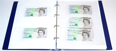 Lot 279 - A Large Collection of 156 x Bank of England £5 Notes comprising: 19 x O'Brien ('Helmeted...