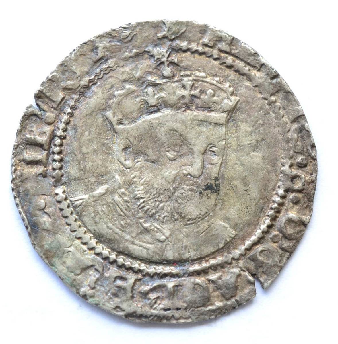 Lot 19 - Henry VIII Groat, posthumous coinage, London Mint, MM martlet(?), sixth bust, rev POSVI etc; a...