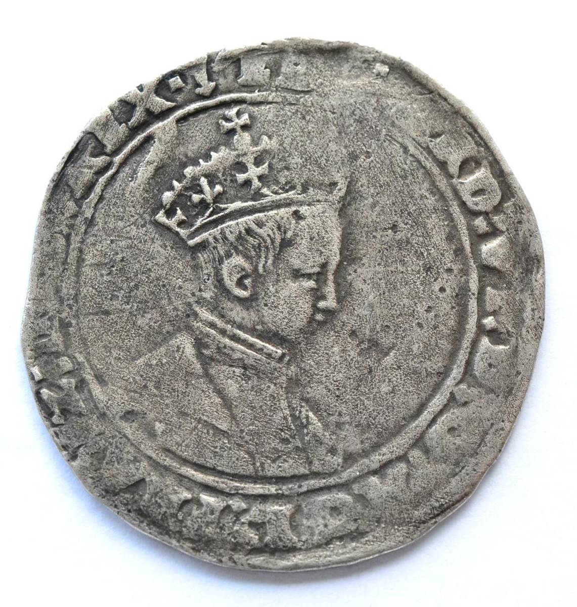 Lot 21 - Edward VI Shilling, debased silver, second issue (1549-1550) Tower Mint, MM arrow; obv. EDWARD...