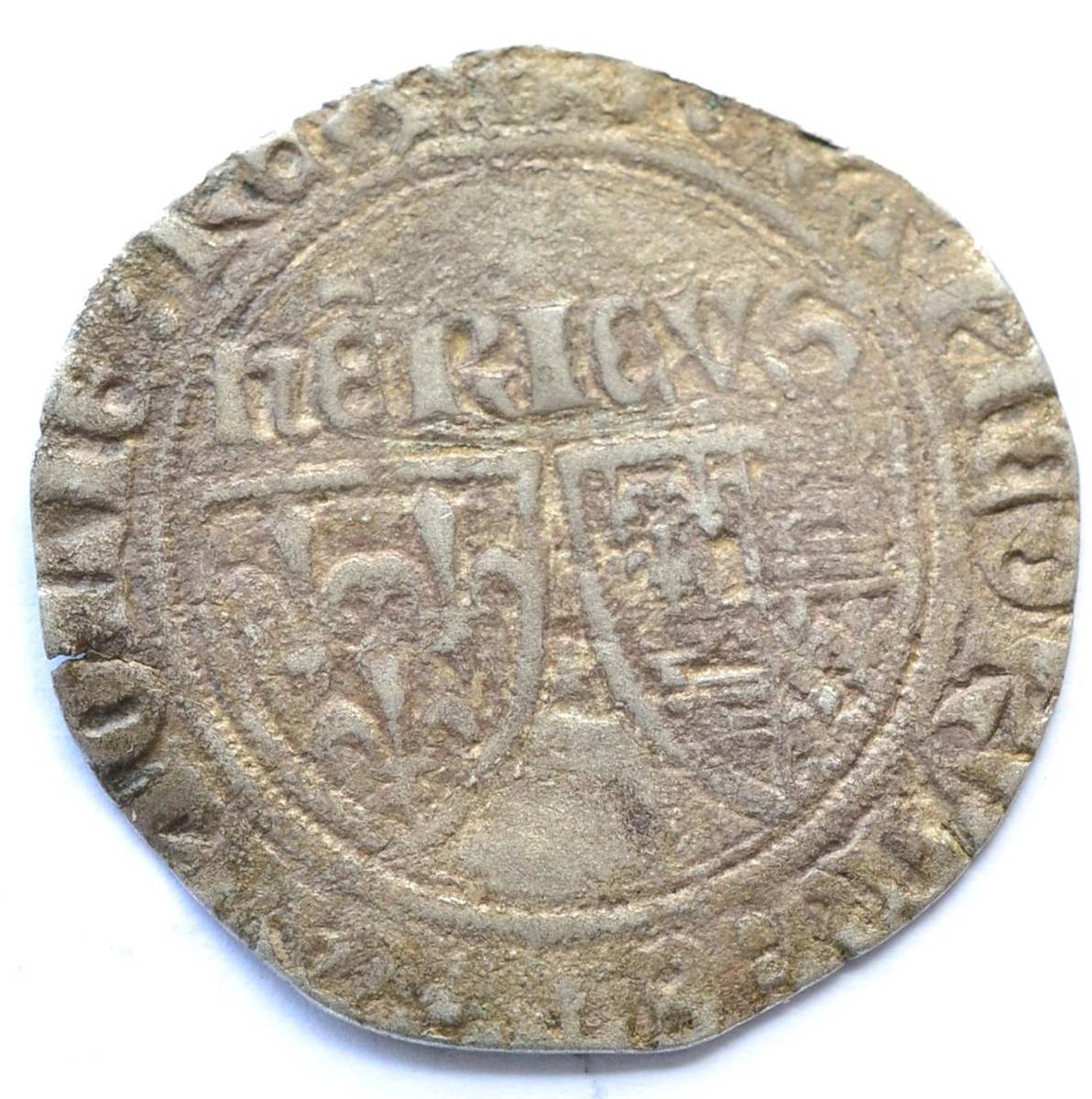 Lot 22 - Anglo-Gallic, Henry VI, Silver Grand Blanc Aux Ecus, Rouen Mint MM leopard; obv. FRANCORVM ET...
