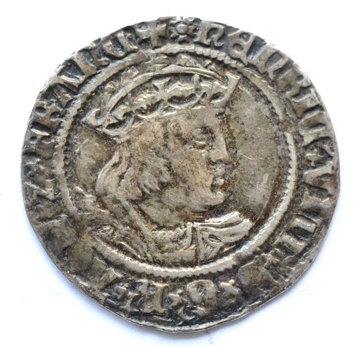 Lot 33 - Henry VIII, Silver Groat, second coinage MM rose, Lombardic lettering, obv. hEnRIC VIII D G R AGL Z