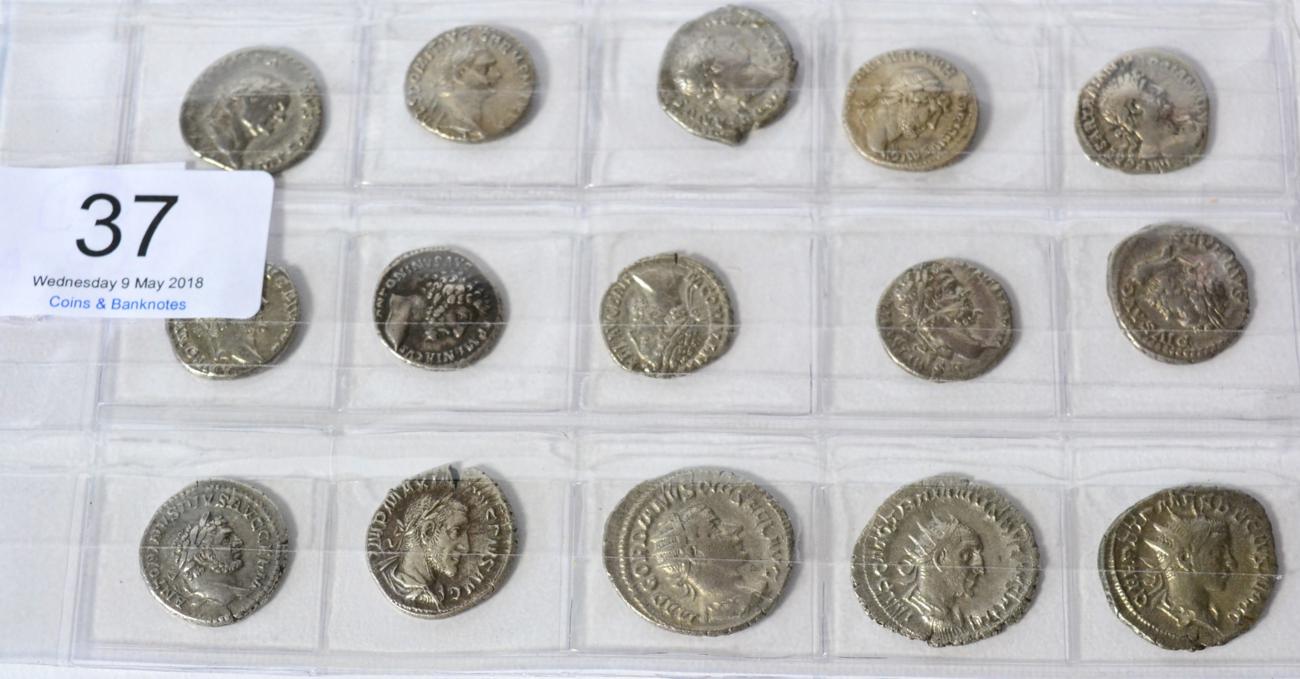 Lot 37 - Roman Imperial, 12 x Silver Denarii comprising: Vespasian S2301, Domitian S2734, Hadrian(x3) S3477