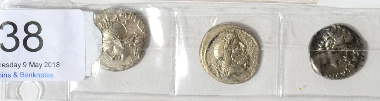 Lot 38 - Roman Republic, 2 x Silver Denarii comprising: M. Baebius Q.f. Tampilus (137BC) obv. helmeted...