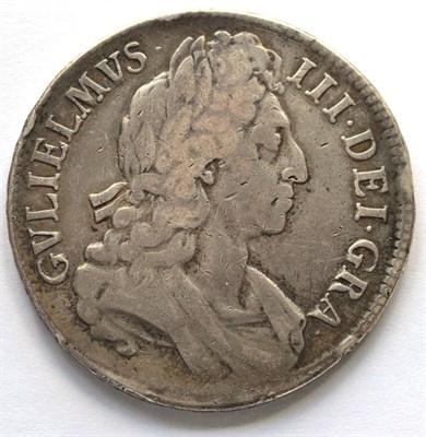 Lot 55 - William III Crown 1696 OCTAVO, third bust, first harp; minor contact marks, rev. centre &...