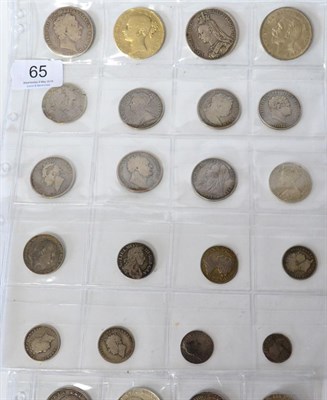Lot 65 - 20 x English Silver Coins comprising: 4 x crowns: 1820 LX numerous contact marks both sides...