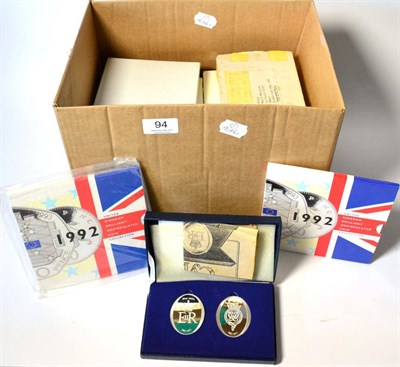 Lot 94 - Miscellaneous Lot comprising: 11 x RM proof sets 1989 - 1999 inclusive, with certs, in CofI...