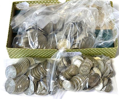 Lot 95 - £31.20 Face Value Pre-47 Silver (wt 3.495kg), together with £1 face value pre-20 silver...