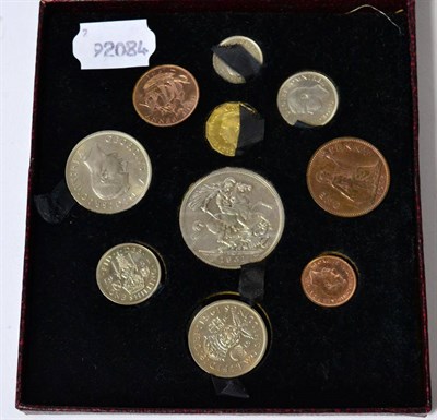 Lot 98 - George VI Proof Set 1951, 10 coins farthing to crown but NB penny missing & replaced with a...