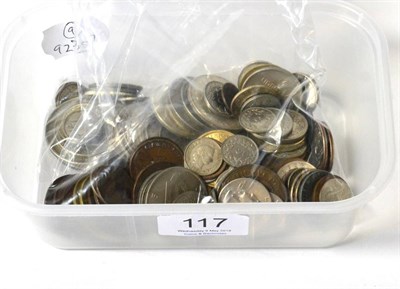 Lot 117 - 130 x Foreign Coins, of which 44 x silver (wt 382.5g) including: USA 3 x dollars: 1880s, 1921...