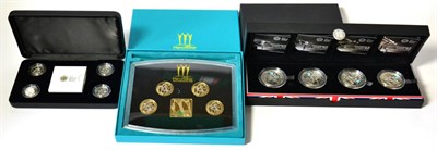 Lot 119 - Icons of a Nation' a Set of 4 x Silver Proof £1, with floral emblems of England, Scotland, Wales