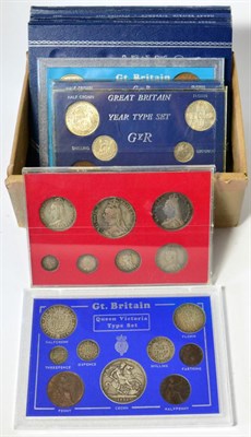 Lot 135 - 3 x Year Sets comprising: (1) 1887JH 7 coins: crown, double florin lustrous GVF, halfcrown VF,...