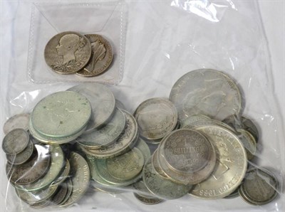 Lot 140 - 62 x Foreign Silver Coins including Netherlands 2 x 2½ guilders 1937 & 1938, Poland 10 zloty...