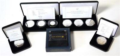 Lot 150 - Tristan da Cunha, a Set of 3 x Silver Proof £5 2017 commemorating the Queen's Sapphire...