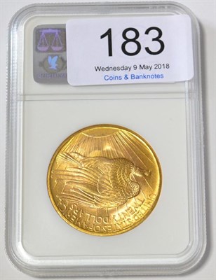 Lot 183 - USA Gold 20 Dollars 1908, Saint-Gaudens, no motto below eagle, slabbed by NGC (Numismatic...