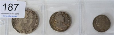 Lot 187 - William & Mary Halfcrown 1689 PRIMO, first busts, first rev, crown with pearls & with caul &...