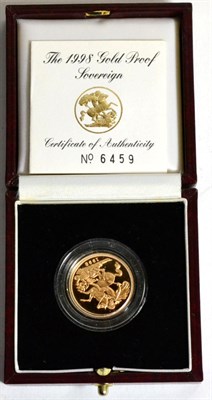 Lot 207 - Proof Sovereign 1998, with cert, in CofI, FDC