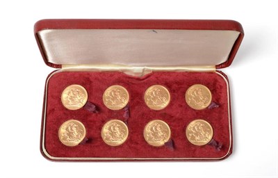 Lot 214 - 8 x Elizabeth II Sovereigns comprising: 1962, 1963, 1966, 1967(x2) & 1968(x3), in a fitted...