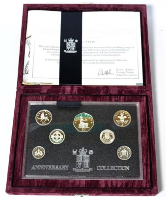 Lot 217 - Silver Proof Set 1996 '25th Anniversary of Decimalisation,' a 7-coin set comprising £1, 50p,...