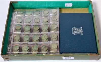 Lot 259 - £7.62½ Face Value Pre-47 Silver, all shillings & sixpences, in album leaves, together with UK