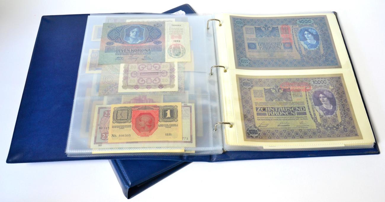 Lot 274 - A Collection of 115 x European Banknotes, comprising: France (including 2 x assignats for 100...