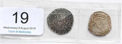 Lot 19 - 2 x Silver Halfgroats comprising: Henry VI, First Reign annulet issue, Calais Mint; obv. facing...