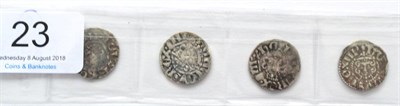 Lot 23 - Henry III, 4 x Silver Pennies, all London Mint & comprising: (1) short cross, obv. HENRICVS...