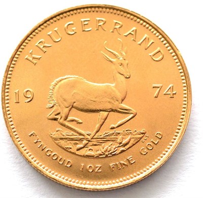 Lot 27 - South Africa Krugerrand 1974, 1oz fine gold, BU