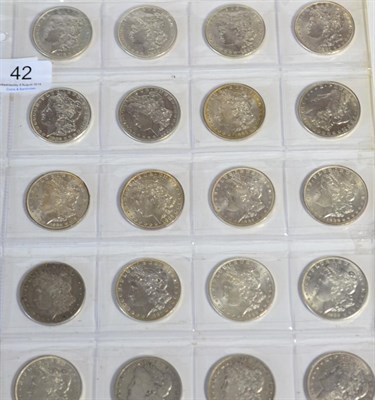 Lot 42 - USA, 29 x Morgan Silver Dollars comprising: 1878, 1879, 1880, 1881, 1882, 1883, 1883o, 1884, 1884o